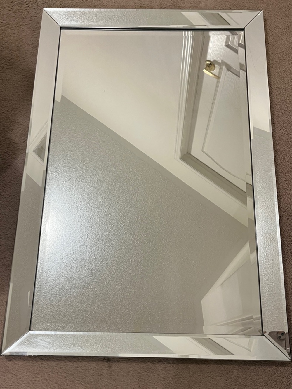 Elegant Silver Beveled Wall Mirror - Contemporary Home Accent